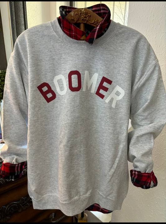 Gray "Boomer" Crewneck Sweatshirt